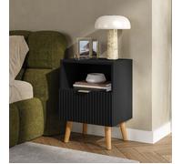 Table de chevet Nand avec tiroir et compartiment 55 x 40 x 30 cm noir