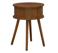 Atmosphera - Table de chevet Nysos ronde Bois MDF Ø40 x H54 cm Marron