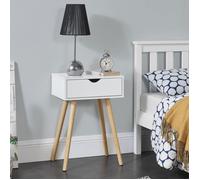 Table de Chevet Östersund 60 x 40 x 30 cm Blanc [en.casa]