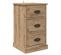vidaXL - Table de chevet - Chêne artisanal rustique - Avec tiroir - 39x39x67,5 cm