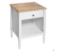 Atmosphera Table de chevet Solen bois blanc H61 cm