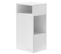 Table de chevet - SONGMICS HOME - Blanc neige - 2 compartiments - 1 tiroir - Assemblage rapide