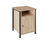 Table de chevet style industriel Bois clair industriel, Chêne Sonoma