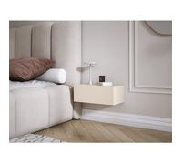 3xE Living Table de Chevet Suspendue avec tiroir - façade Lisse - Cachemire, 40 x 20 x 16 cm