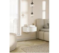 Selsey Wuwu - Table de Chevet - Table d'appoint - avec tiroir - Push to Open - avec coulisses à Billes - Gris-Beige