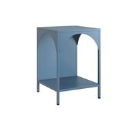 Table de chevet. table d'appoint en acier bleu