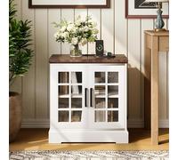 Table de chevet - Table d'appoint - Style marocain moderne - Panneau en bois - Hauteur 61 cm - À monter - Sans roulettes - Blanc