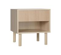 HomCom Table de chevet style scandinave – tiroir et niche – panneaux de particules 47 x 47 x 50 cm