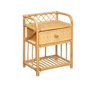 Table de chevet / Table de nuit en rotin - Longueur 45 x Profondeur 30 x Hauteur 60 cm --