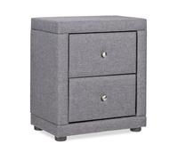 Table de chevet chambre 2 tiroirs gris