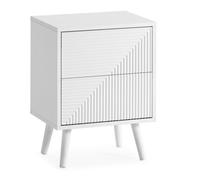 Table de chevet Telmo 2 tiroirs couleur Blanc
