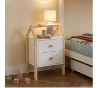 Table de chevet TINY blanc 2 tiroirs