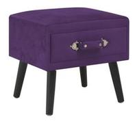 Table de chevet Violet foncé 40x35x40 cm Velours Pourpre G