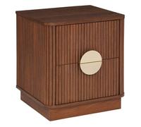Atmosphera Chevet WANY 2 tiroirs effet noyer Marron