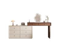 Table de Coiffeuse Minimaliste Moderne en Bois Massif - Commode Chambre élégante et Bureau Maquillage Table de Maquillage
