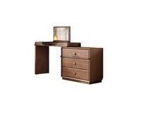 Table de Coiffeuse Minimaliste Moderne en Bois Massif - Commode Chambre élégante et Bureau Maquillage Table de Maquillage