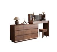 Table de Coiffeuse Minimaliste Moderne en Bois Massif - Commode Chambre élégante et Bureau Maquillage Table de Maquillage