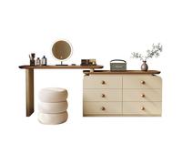 Table de Coiffeuse Minimaliste Moderne en Bois Massif - Commode Chambre élégante et Bureau Maquillage Table de Maquillage