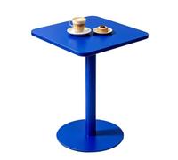 Table de comptoir de boissons à café moderne pour bar à cocktails et bistro | Table à manger de cuisine carrée bleue Stable et antidérapante, table supérieure moderne(48x48x72cm)