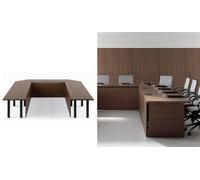 Table de conférence Chaises Groupe de mobilier de bureau Italie Table de réunion 7pcs.