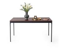 Table de conférence - FURNITURER - 150x75x75cm - Plateau bois épais - Cadre métal - 4-6 personnes