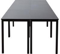 Table de conférence, lot de 6, table de réunion de bureau de 1400 mm pour 16 personnes, ensemble de bureaux modulables, bureau de réunion rectangulaire moderne avec pieds métalliques pour bureau, sall