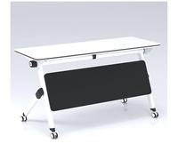 Table de conférence pliante avec roulettes, bureau de séminaire mobile, design à coins arrondis, table de réunion pliable à roulettes pour réunions de bureau et formation, 10 pièces