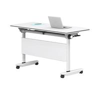 Table de conférence pliante avec roulettes verrouillables - Bureau mobile à plateau rabattable pour bureau et domicile - Grande table de 120 x 50 x 75 cm pour salles de réunion et de formation - Ens