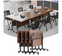 Table de conférence pliante rectangulaire pour salle de séminaire et de réunion, design polyvalent, pour bureau, table d'entraînement dynamique, 120 x 40 x 75 cm