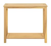 Table de console de jardin Bois d'acacia clair 80 x 35 x 75 cm | Bois d'acacia massif, aspect rustique, étagères larges, pieds de colonne robustes, résistant aux intempéries
