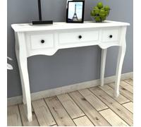 Table de console et coiffeuse - VIDAXL - Blanc - 3 tiroirs - Design compact - Rectangulaire