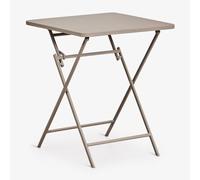 Table de cuisine carrée 60x60 cm pliante en acier Tamarit Moka Brown