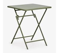 Table de cuisine carrée 60x60 cm pliante en acier Tamarit Vert Olive Intense