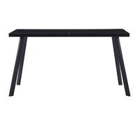 Table de cuisine - CLOUD - noir - 140x70x75 cm - Verre trempé LL079529