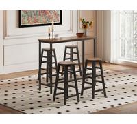 Table de cuisine étroite pour 4 personnes et ensemble tabourets-chaises