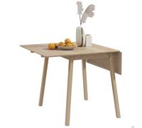 Table de cuisine pliable HOMCOM table à manger pliante avec plateau rabattable en bois pour 2 à 4 personnes, effet bois naturel