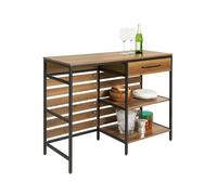 SoBuy FSB71-PF Desserte autoportante cuisine avec plan de travail, roulettes et tiroir, armoire vintage, dimensions: env. 120 x 90 x 45 cm