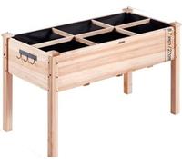 Table de culture - Bac de potager surélevé sur pieds - Bac à herbes sur pieds - Bac à herbes extérieur en bois - Bois/100kg de charge - Bac de culture