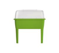 Potager urbain avec serre de 52 litres en polypropylène 77 x 38 x 82 cm couleur pistache.