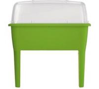 Potager urbain avec serre de 52 litres en polypropylène 77 x 38 x 82 cm couleur pistache.