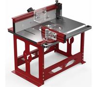 Table de fraisage pour établi - Table de travail - Version métrique - Guide d'onglet - Butée de profil/parallèle - Raccord d'aspiration - Pour la plupart des défonceuses - Or