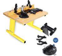 Table de fraisage RT-120, compatible avec la plupart des fraiseuses de table | Inclut un guide d'onglet, un système de fixation et 2 supports de maintien | Échelle de mesure intégrée | Table de fraisa