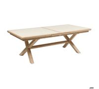 Table de jardin extensible rectangulaire AXIOME Argile / Honey 10 places - Aluminium traité époxy Hespéride
