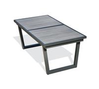 Table de jardin 10 places en aluminium et plateau céramique