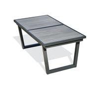 Table de jardin 10 places en aluminium et plateau céramique