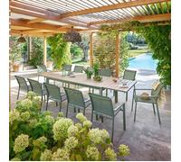 Table de jardin 12 places Evasion extensible lin laurier - Hespéride