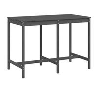 Table de jardin 159,5x82,5x110 cm Bois de pin massif Gris pour terrasse et | Cadre en bois robuste, dimensions généreuses, aspect naturel, adapté au balcon et au porche, housse résistante à l'eau