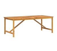 Table de jardin 200x90x74 cm Bois d'acacia massif pour jardin et terrasse | Bois d'acacia massif, cadre stable, motif à chevrons, housse résistante aux intempéries recommandée, capacité de charge de