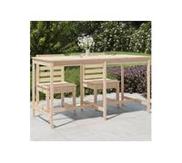 vidaXL Table de jardin 203,5x90x110 cm pin massif