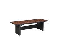 vidaXL Table de jardin 240x90x74 cm Poly rotin et bois massif acacia